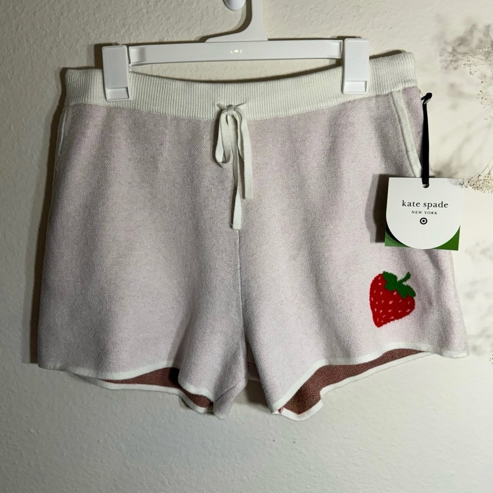 Women's Embroidered Strawberry Sweater Shorts - Kate Spade New York x Target M